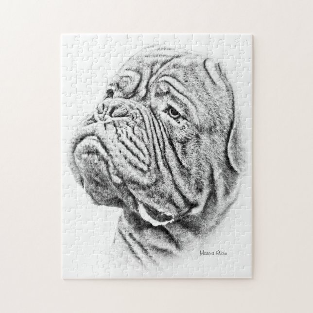 Dogue De Bordeaux - französischer Mastiff Puzzle (Vertikal)