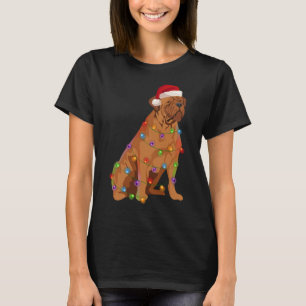 Dogue de Bordeaux Französischer Mastiff Weihnachts T-Shirt