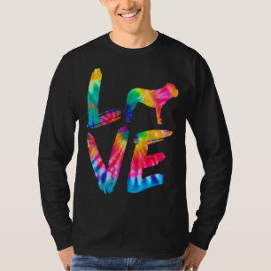 Dogue De Bordeaux Gefärbte Krawatte Liebe Hund Mam T-Shirt