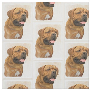 Dogue de Bordeaux Gemälde - Niedliche Hunde Kunst Stoff