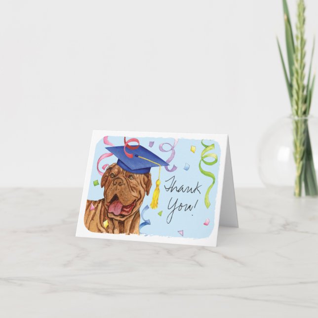 Dogue de Bordeaux Graduate Karte (Vorderseite)