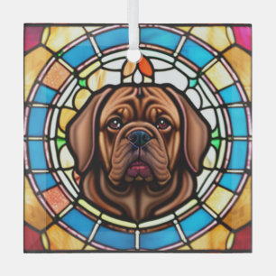 Dogue de Bordeaux "Hartglas" Ornament Aus Glas