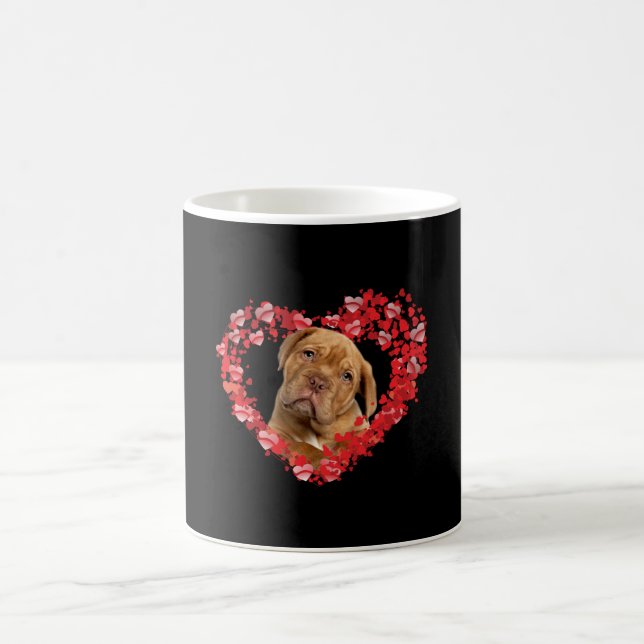 Dogue de bordeaux Herzgeschenk für Hundefreunde Kaffeetasse (Mittel)