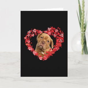 Dogue de bordeaux Herzgeschenk für Hundefreunde Karte