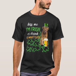 Dogue de Bordeaux küsste mir, ich bin irisch oder T-Shirt