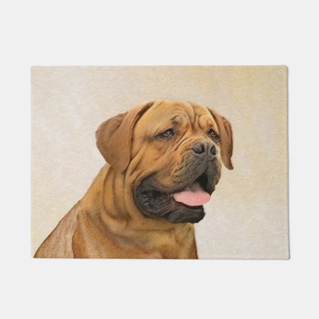 Dogue de Bordeaux Malerei - Niedliche Original Dog Fußmatte (Vorderseite)