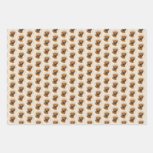 Dogue de Bordeaux Malerei - Niedliche Original Dog Geschenkpapier Set