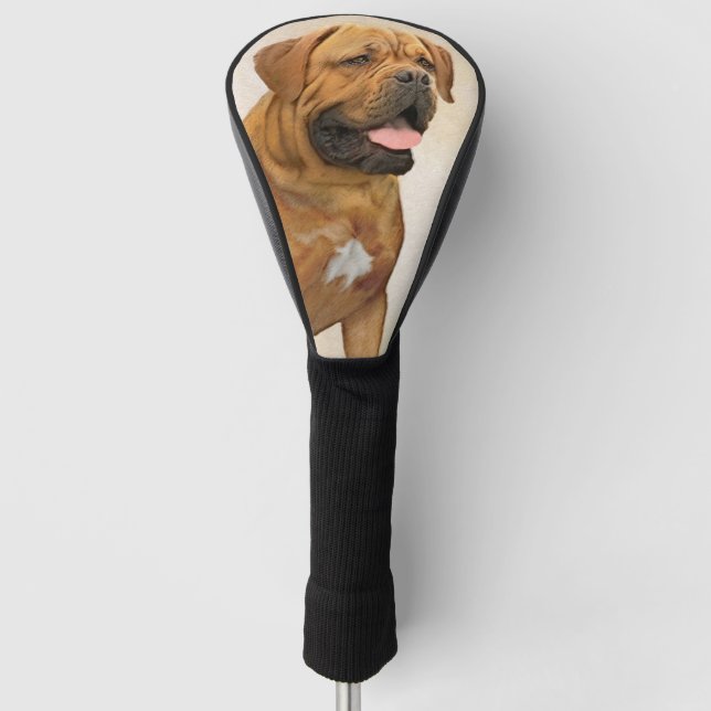 Dogue de Bordeaux Malerei - Niedliche Original Dog Golf Headcover (Vorderseite)