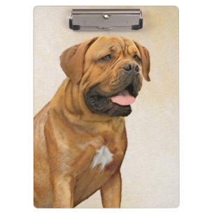 Dogue de Bordeaux Malerei - Niedliche Original Dog Klemmbrett