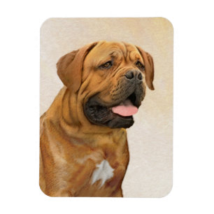 Dogue de Bordeaux Malerei - Niedliche Original Dog Magnet