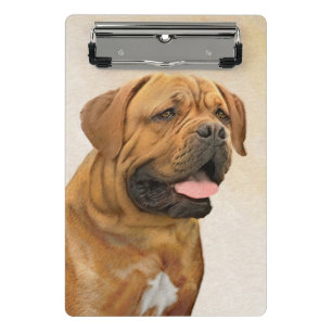 Dogue de Bordeaux Malerei - Niedliche Original Dog Mini Klemmbrett