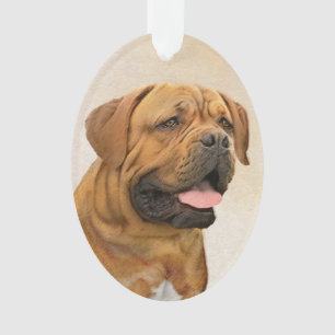 Dogue de Bordeaux Malerei - Niedliche Original Dog Ornament