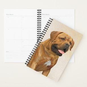 Dogue de Bordeaux Malerei - Niedliche Original Dog Planer
