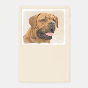 Dogue de Bordeaux Malerei - Niedliche Original Dog Post-it Klebezettel