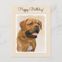 Dogue de Bordeaux Malerei - Niedliche Original Dog
