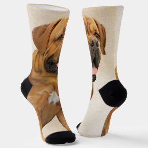 Dogue de Bordeaux Malerei - Niedliche Original Dog Socken
