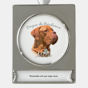 Dogue de Bordeaux Mama 2 Banner-Ornament Silber