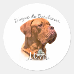 Dogue de Bordeaux Mama 2 Runder Aufkleber