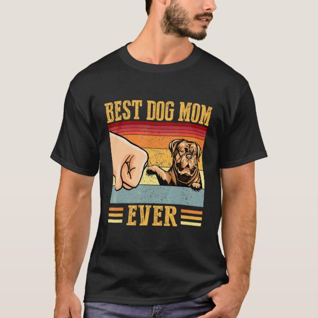 Dogue De Bordeaux Mama Beste Mama für Hunde T-Shirt (Vorderseite)
