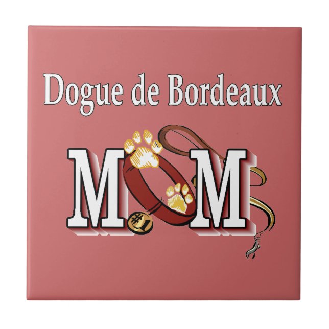 Dogue de Bordeaux Mama Geschenke Fliese (Vorderseite)