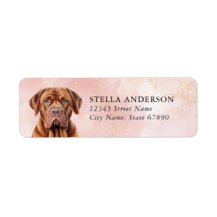 Dogue De Bordeaux Rücksendeadressen-Aufkleber