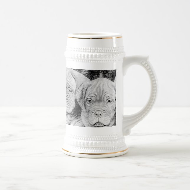 Dogue de bordeaux Stein Bierglas (Rechts)