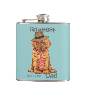 Dogue de Bordeaux Vater Flachmann
