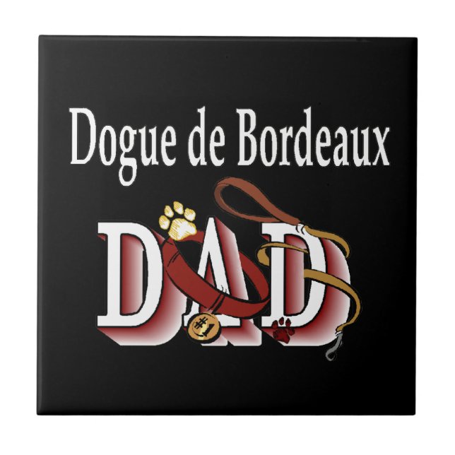 Dogue de Bordeaux Vater Fliese (Vorderseite)