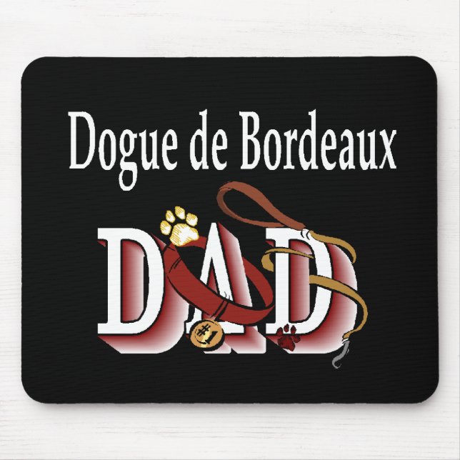 Dogue de Bordeaux Vater Geschenke Mousepad (Vorne)