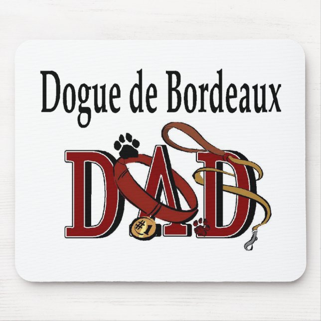 Dogue de Bordeaux Vater Geschenke Mousepad (Vorne)