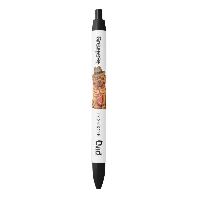 Dogue de Bordeaux Vater Kugelschreiber (Vorderseite Vertikal)
