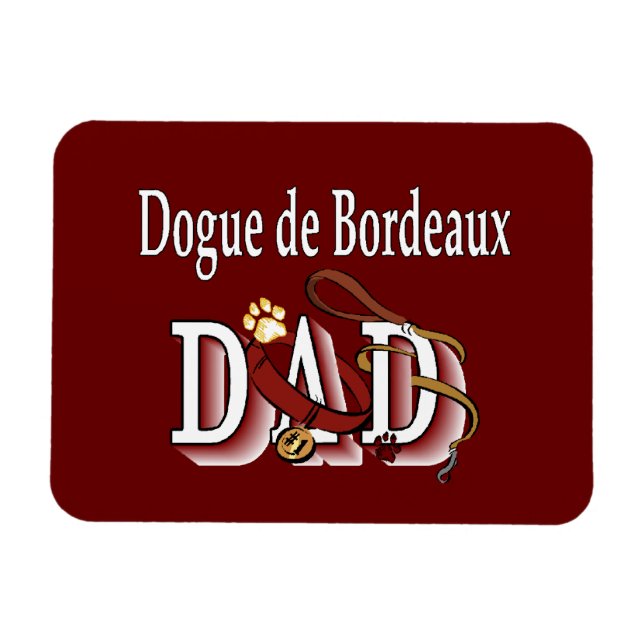 Dogue de Bordeaux Vater Magnet (Horizontal)