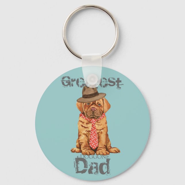Dogue de Bordeaux Vater Schlüsselanhänger (Vorderseite)