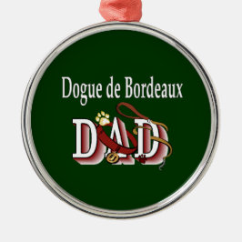 Dogue de Bordeaux Vater Silbernes Ornament