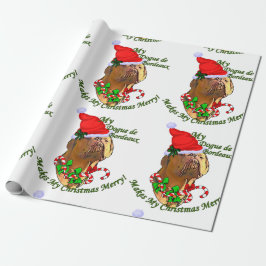 Dogue de Bordeaux Weihnachten Geschenkpapier