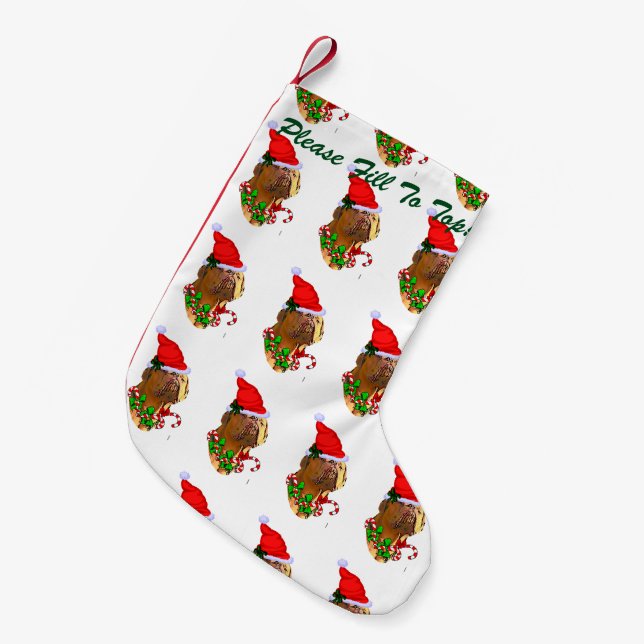Dogue de Bordeaux Weihnachten Kleiner Weihnachtsstrumpf (Vorderansicht (hängend))