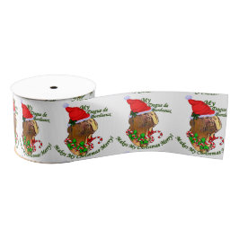 Dogue de Bordeaux Weihnachten Ripsband