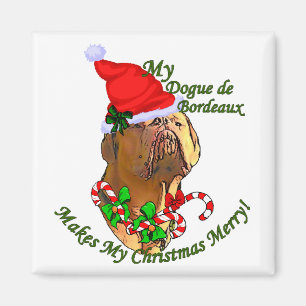 Dogue de Bordeaux Weihnachtsgeschenke Magnet