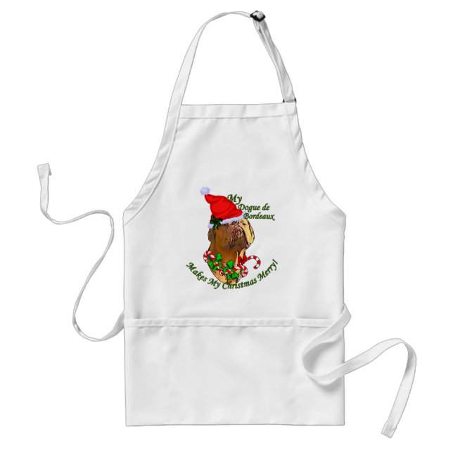 Dogue de Bordeaux Weihnachtsgeschenke Schürze (Vorne)
