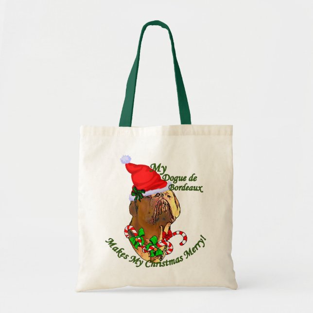 Dogue de Bordeaux Weihnachtsgeschenke Tragetasche (Vorne)