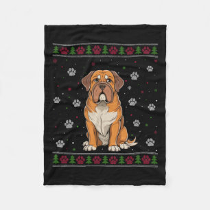 Dogue De Bordeaux Weihnachtssüß Weihnachten Weihna Fleecedecke