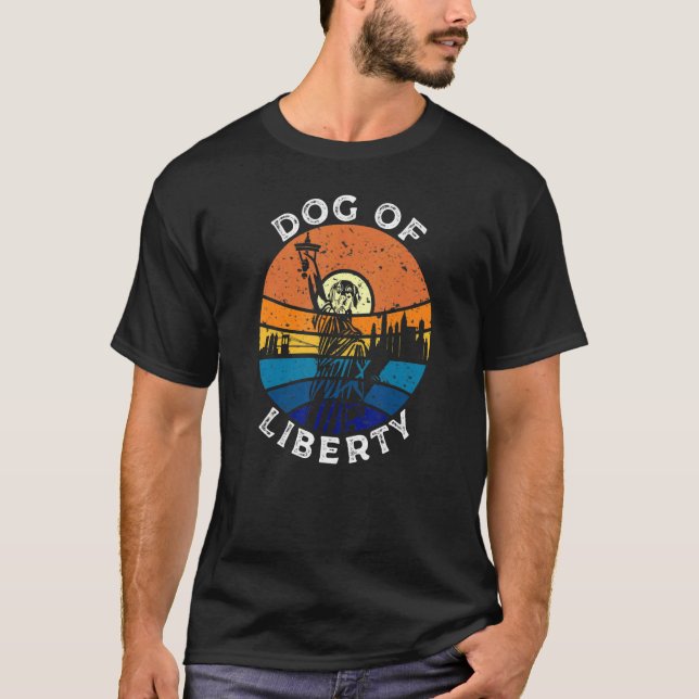 Dogue of Liberty - Dog Statue of Liberty, New York T-Shirt (Vorderseite)