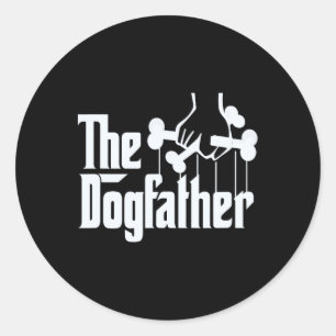 Dogvater Shirt Hund Vater Väter Tag Geschenk Shirt Runder Aufkleber