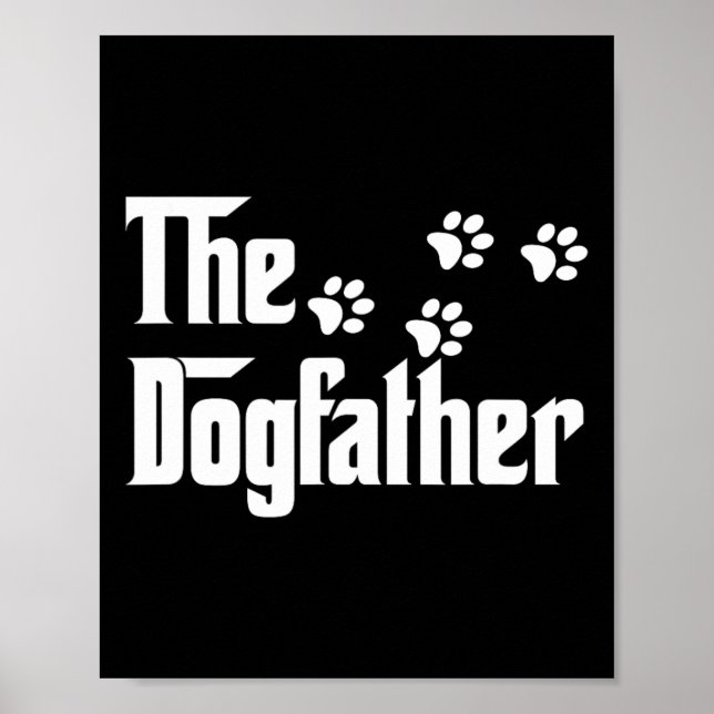 Dogvater T Shirt Vater Fathers Day Gift Dog Lover Poster (Vorne)