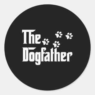 Dogvater T Shirt Vater Fathers Day Gift Dog Lover Runder Aufkleber