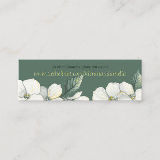 Dogwood Blooms Wedding Website Card Mini Visitenkarte