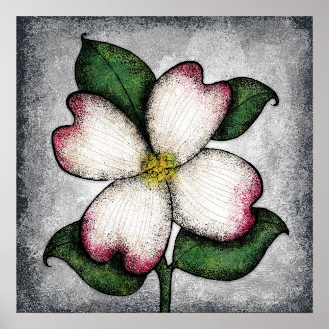 Dogwood Blossom Poster Mauer (Vorne)