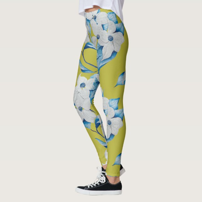 Dogwood-Blume auf Leggings (Links)