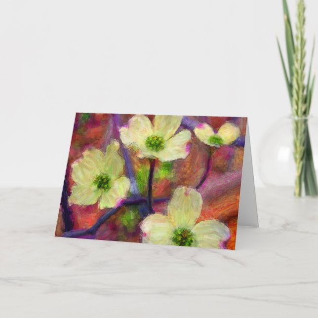 Dogwood-Blume Karte (Vorderseite)