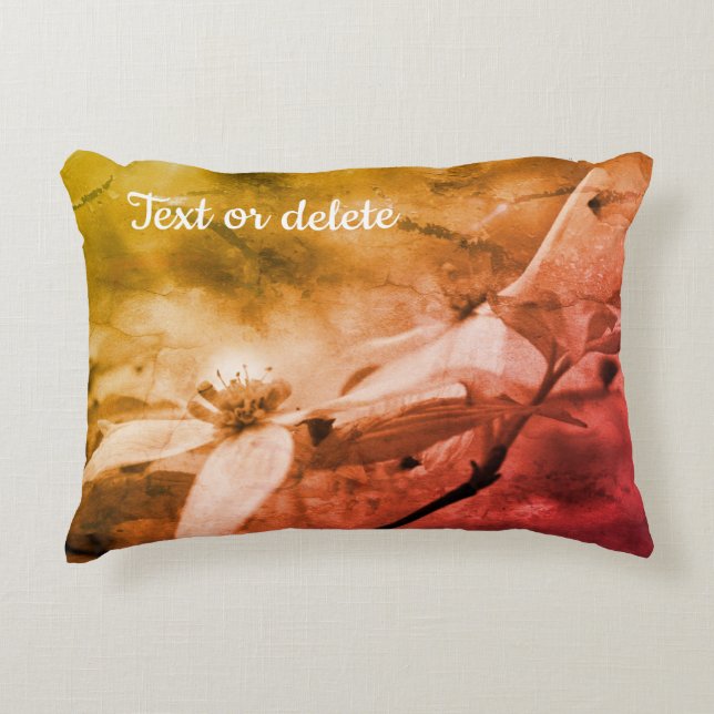 Dogwood-Blume Schwarz-Weiß Vintag Dekokissen (Vorderseite)